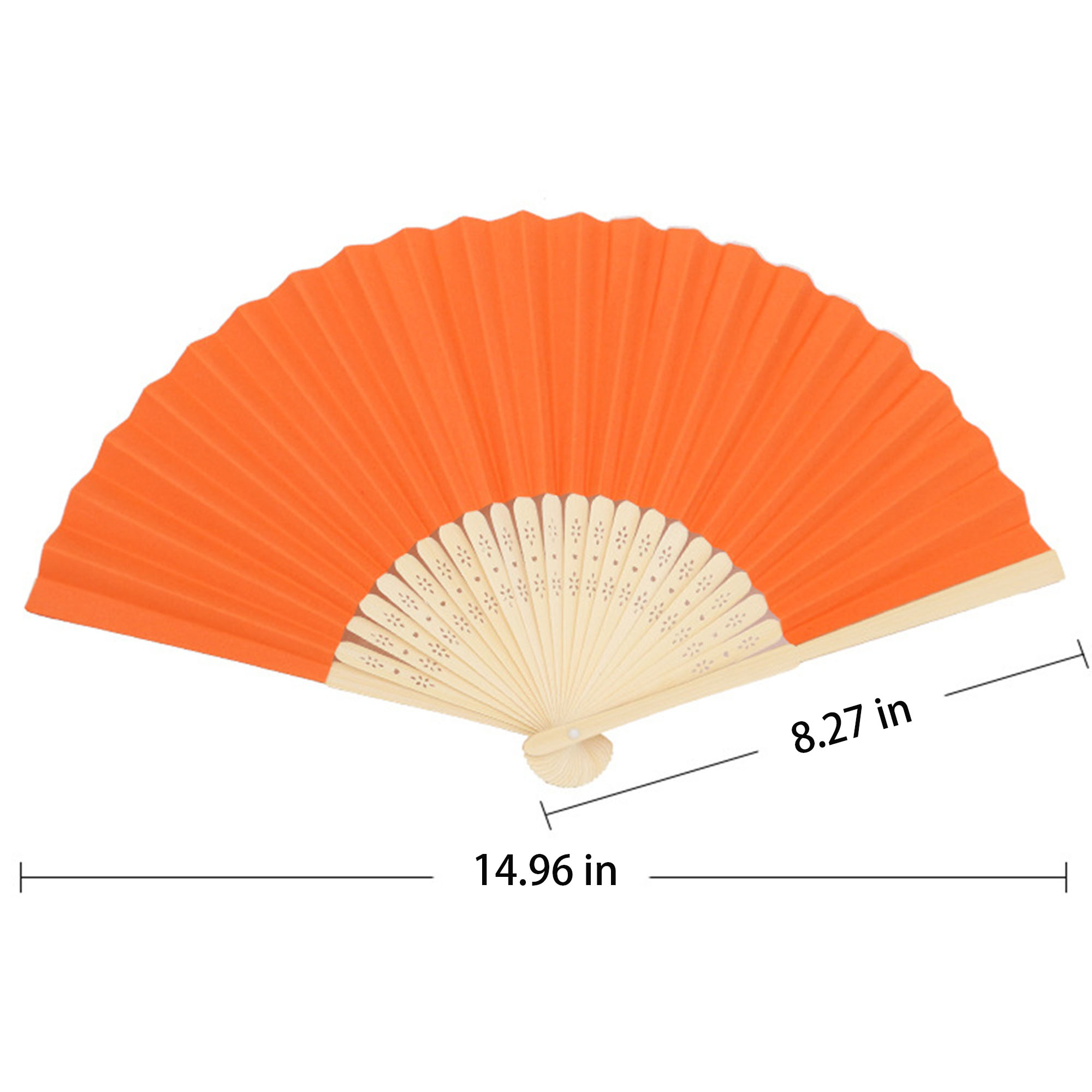 Customized Hand Held Bamboo Paper Folding Fan 2