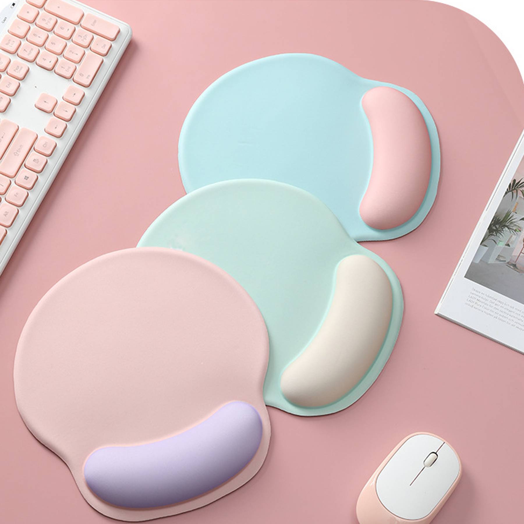 Memory Silica Gel Round Wrist Rest Mouse Pad 4