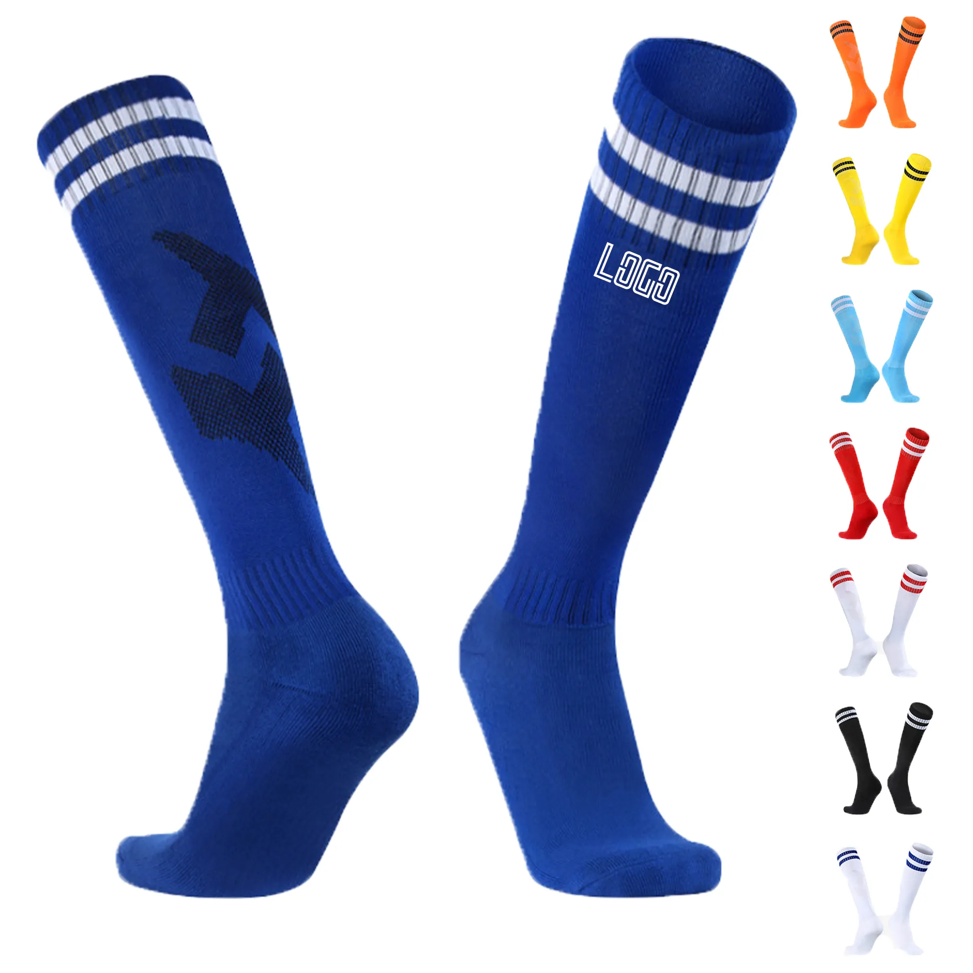 Anti-Slip Over-Knee Towel Soccer Socks 3