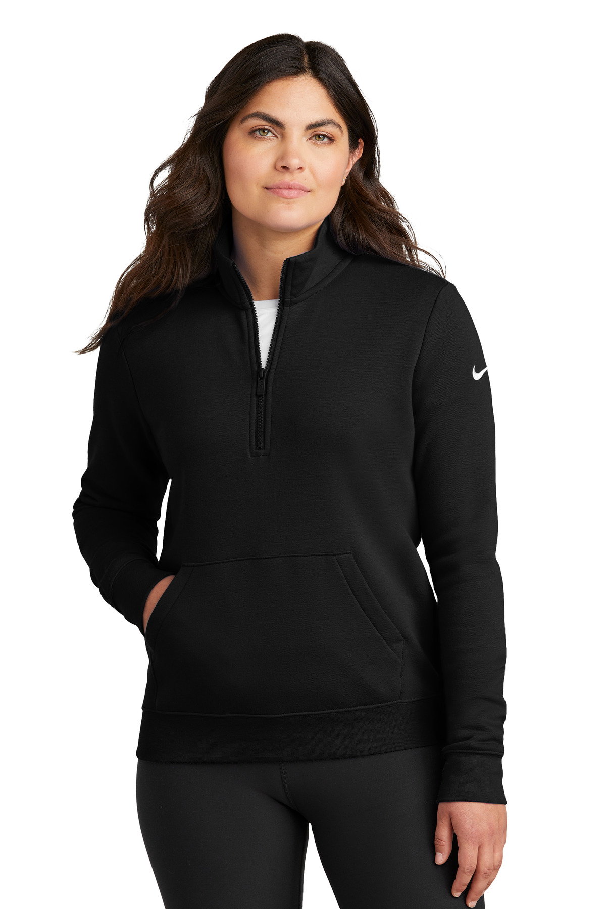 Nike Women's Club Fleece Sleeve Swoosh 1/2-Zip NKDX6720 33