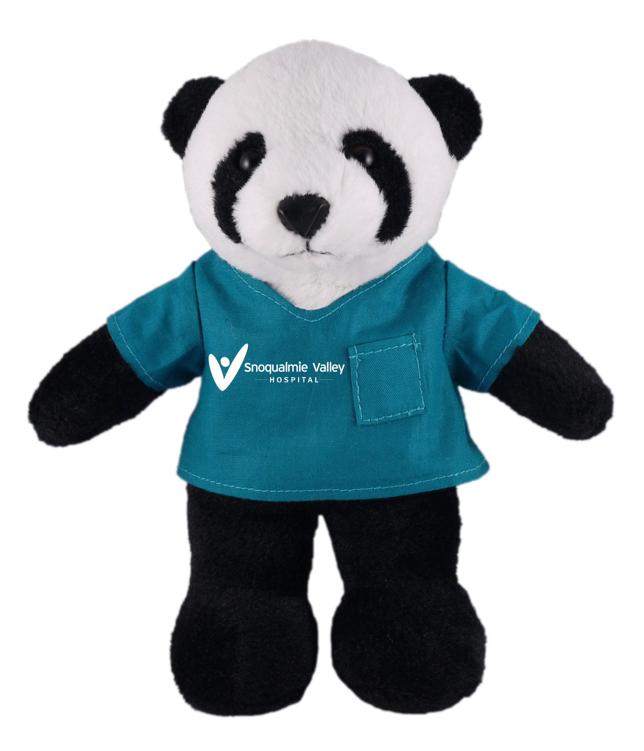 Soft Plush Stuffed Panda in scrub shirt 2