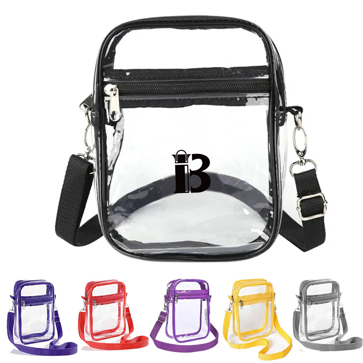 PVC Clear Crossbody Purse for women,With front pocket 2