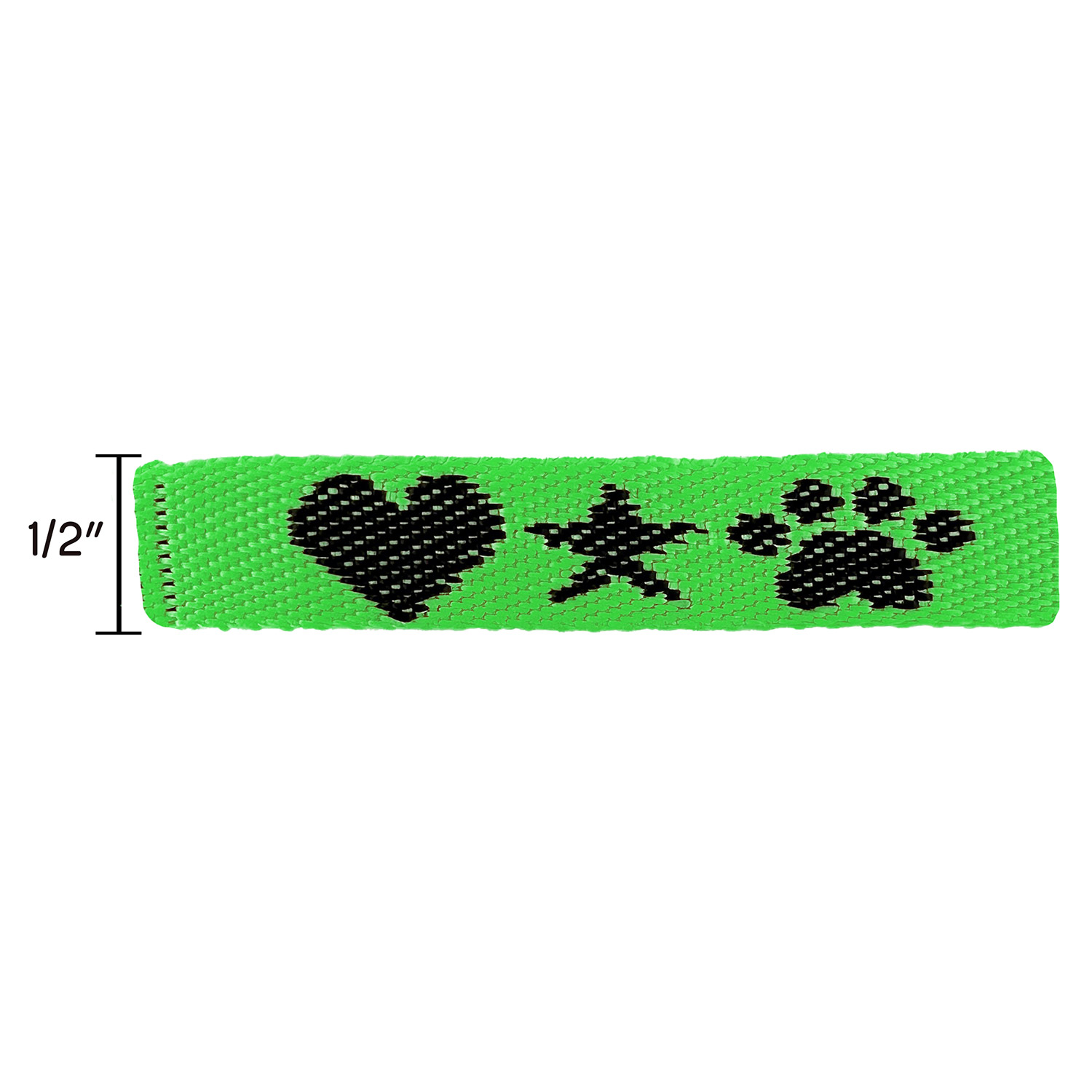 1/2" Woven Wristband w/ Clear Slide Closure - "Platinum" Weave 1