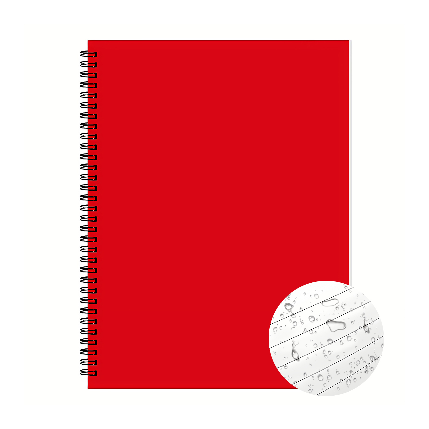 Reusable A5 80 Sheet Waterproof Lined Spiral Notebook 5
