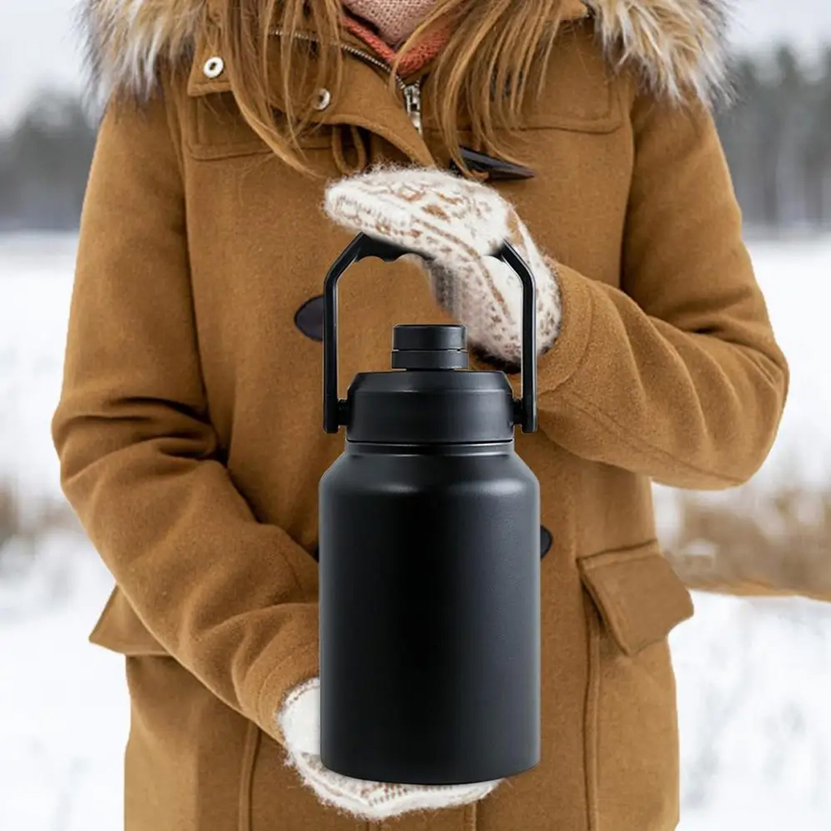 64/127Oz. Large Capacity Insulated Jug with Handle 6