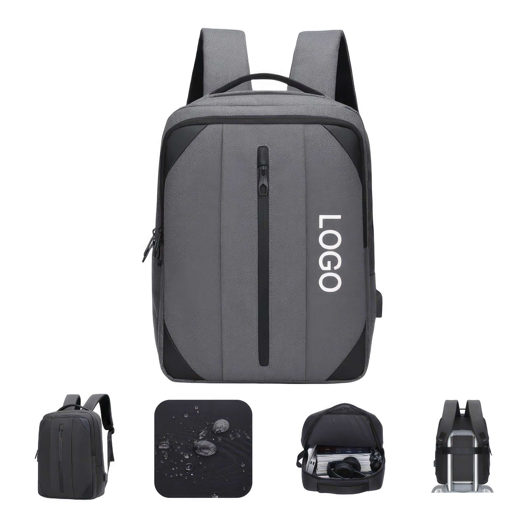 Business Slim Durable Laptop Backpack with USB Charging Port 2