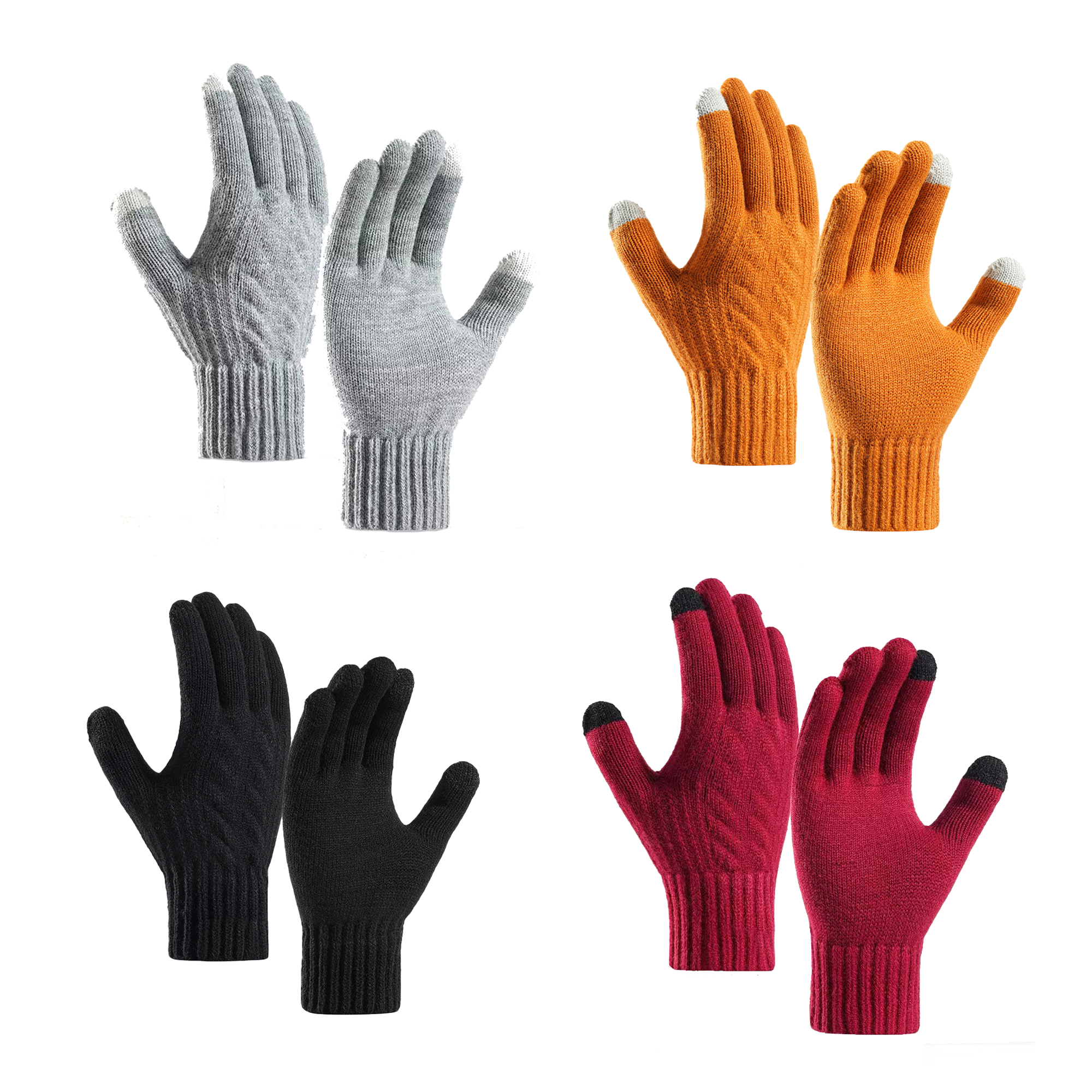 Practical and Sensitive Touchscreen Knit Gloves 4