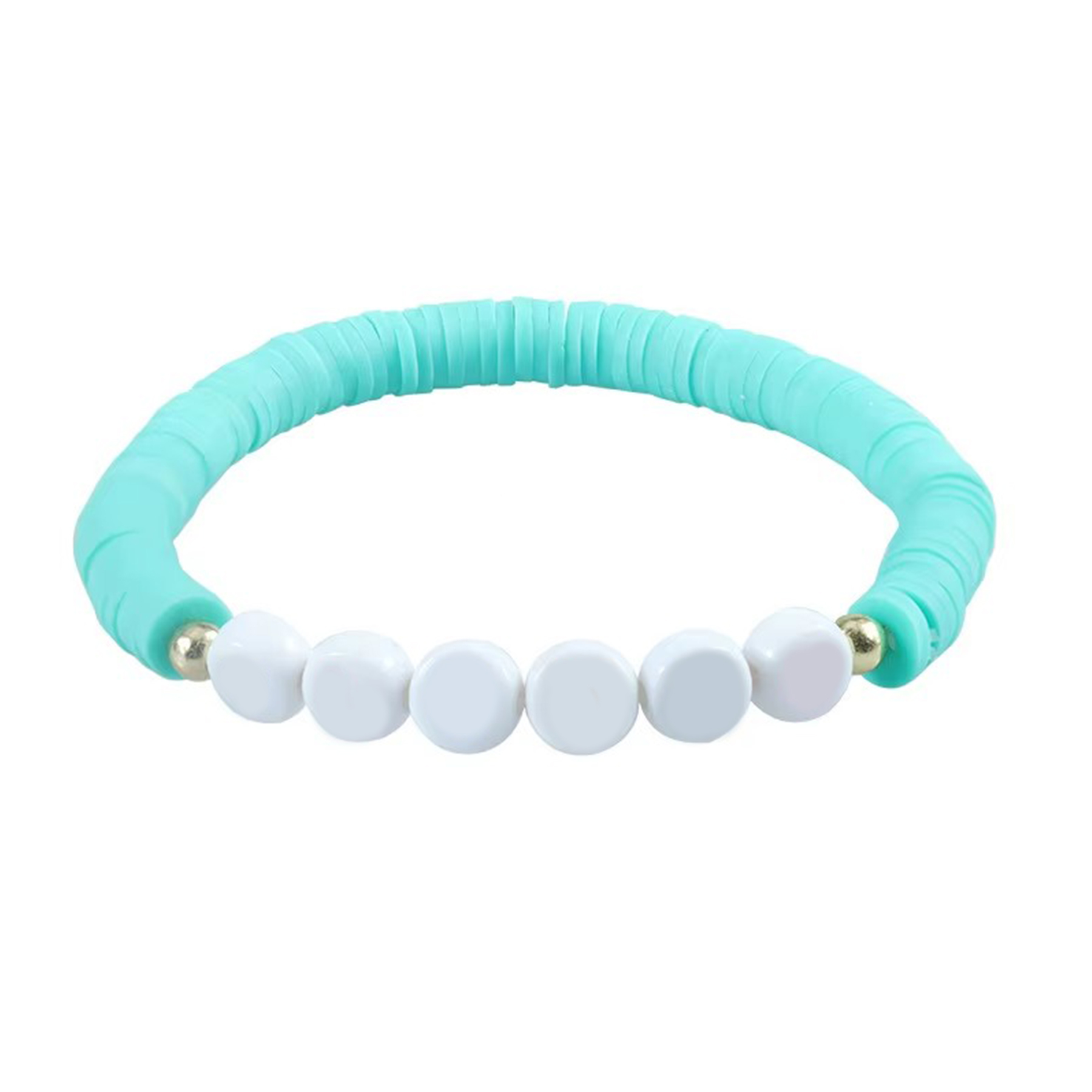 Custom Handmade Stackable Letter Beaded Soft Clay Bracelet 1