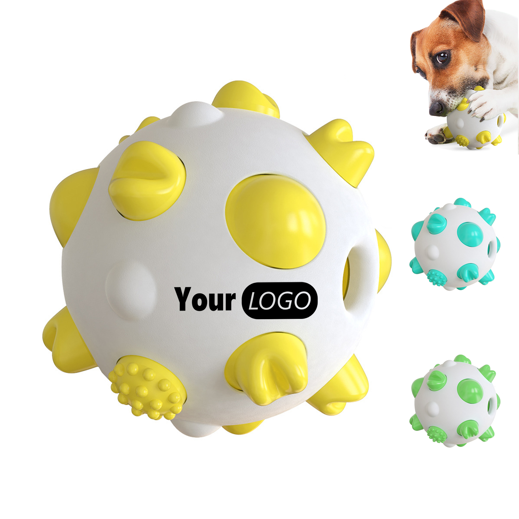 Rubber Spherical Chewing Resistant Dog Molar Stick Toy 7