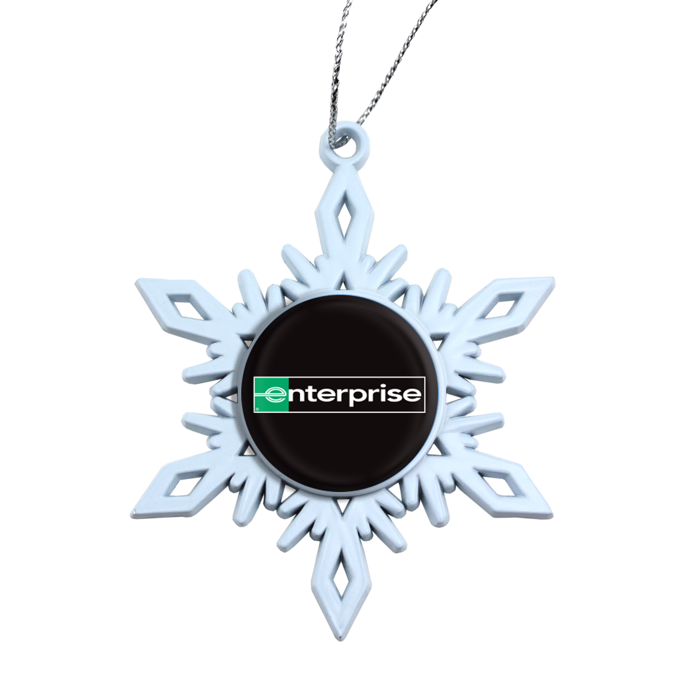 White Snowflake Holiday Ornament 3