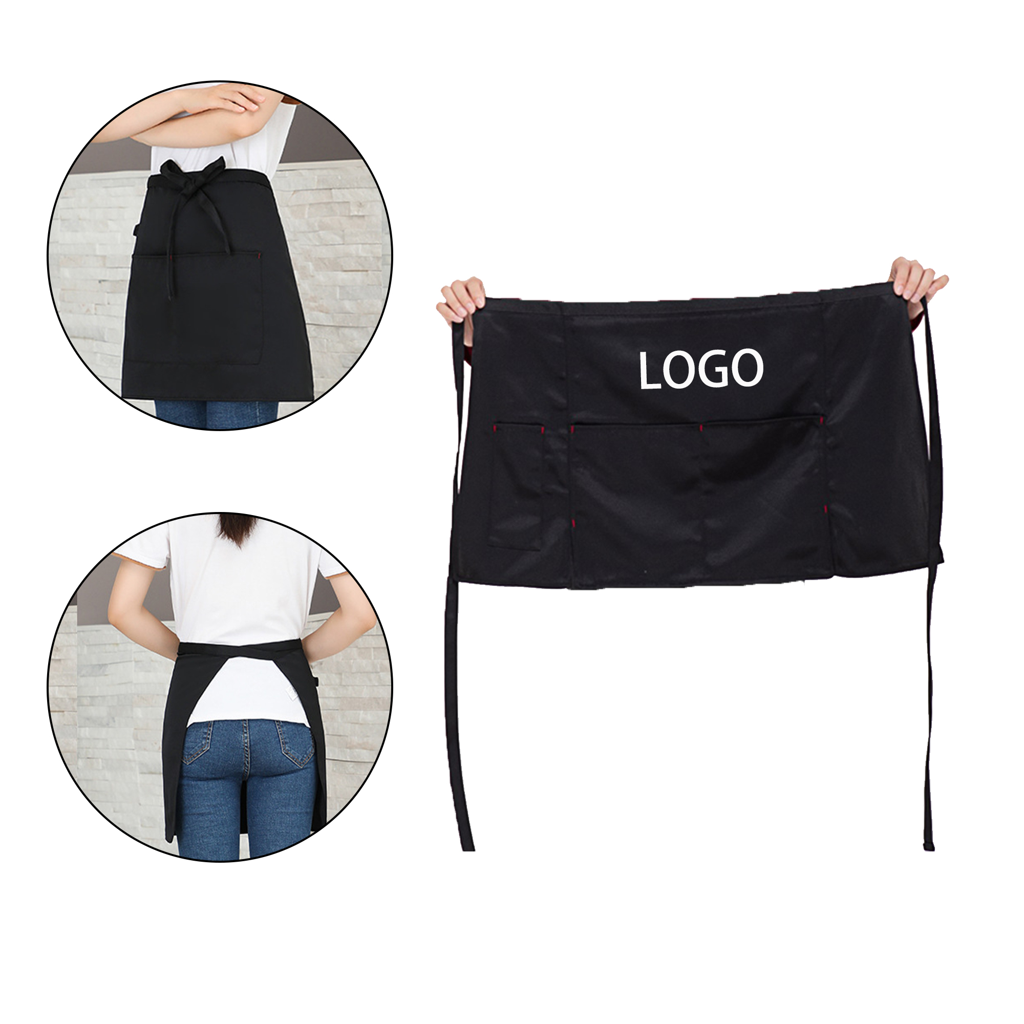 MOQ:10pcs Short Chef Aprons 3