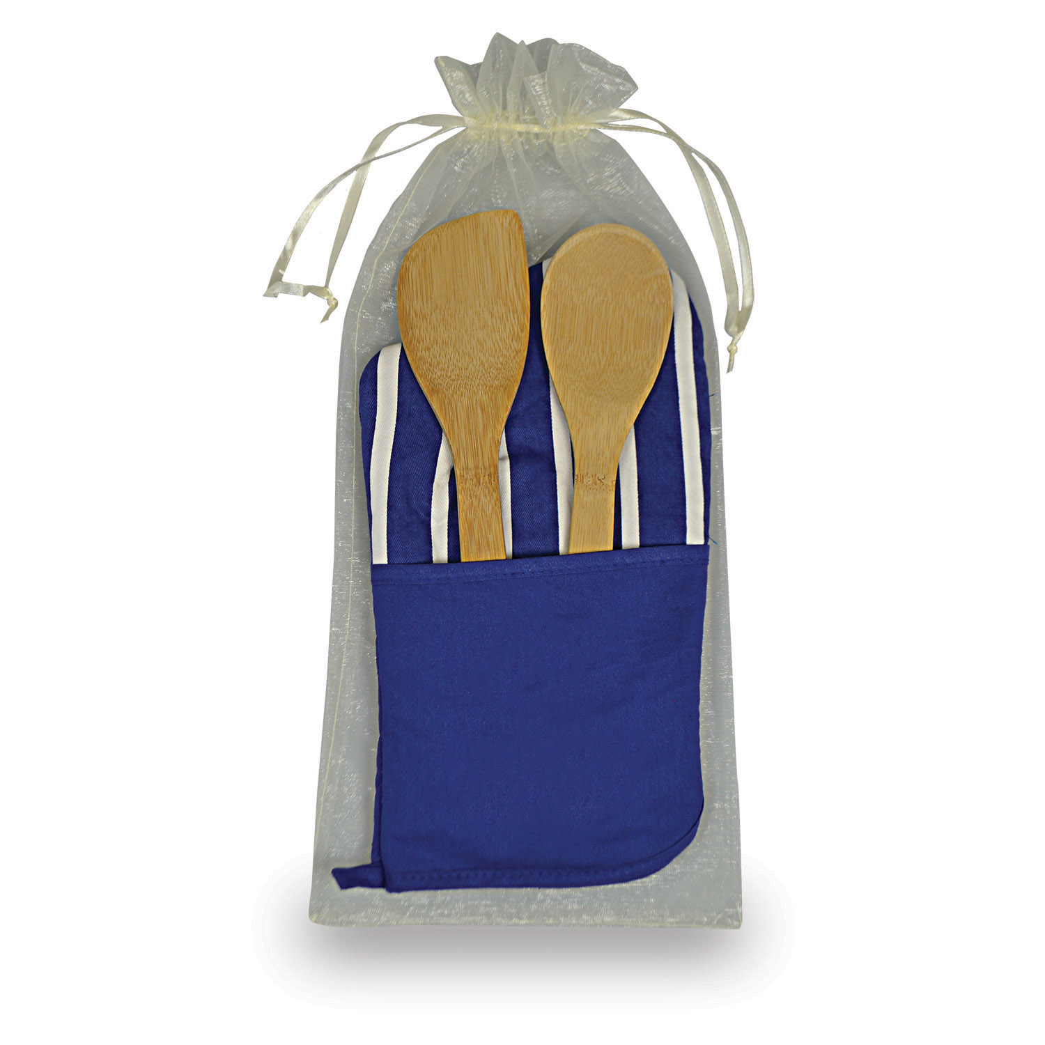 Chef's Therma-Grip Striped Oven Mitt Bamboo Combo 3