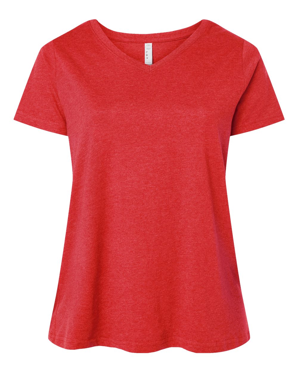 Women's Curvy Collection Fine Jersey V-Neck Tee - 3817 3