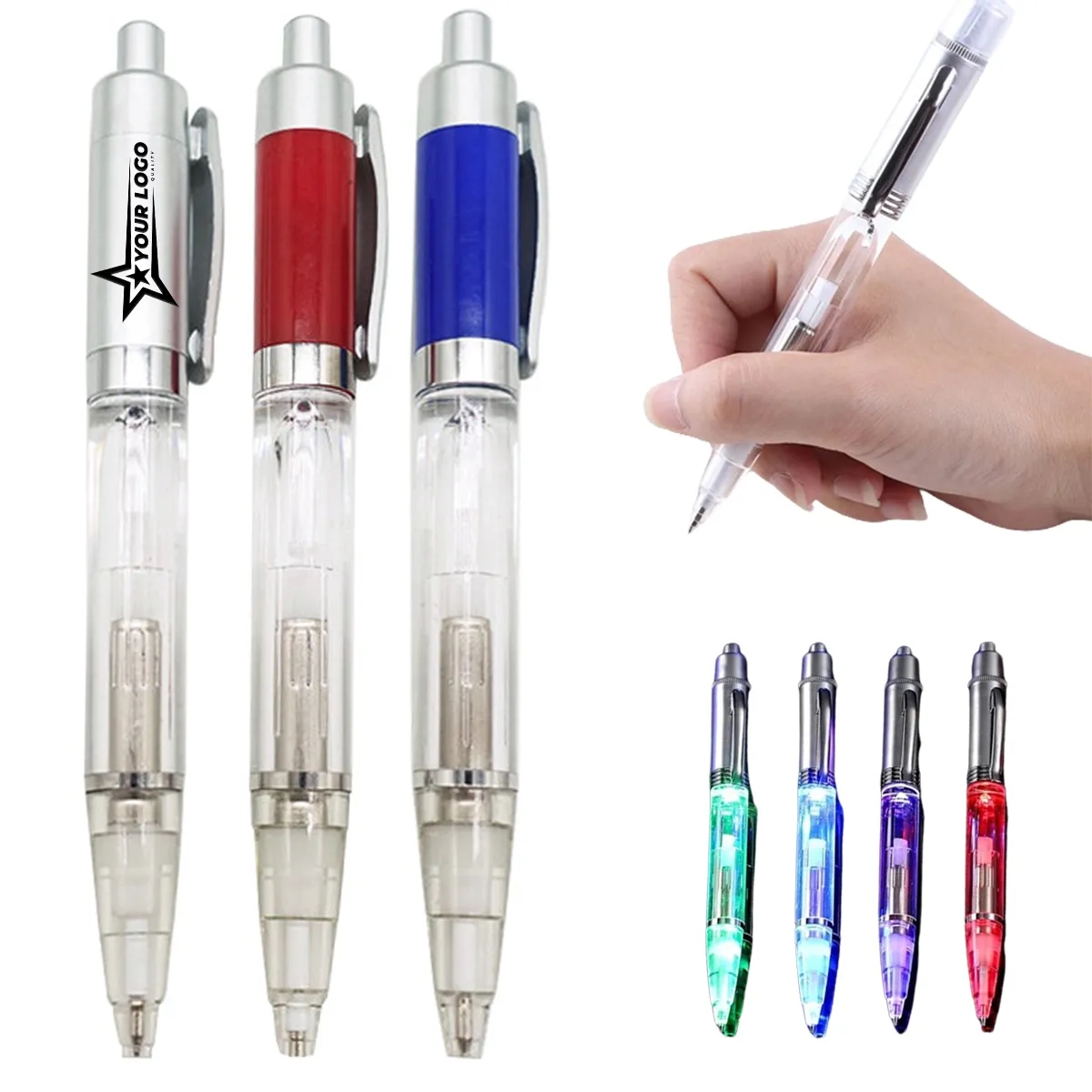 2-in-1 Lighted Tip LED Penlight Ballpoint Light-Up Pen 1