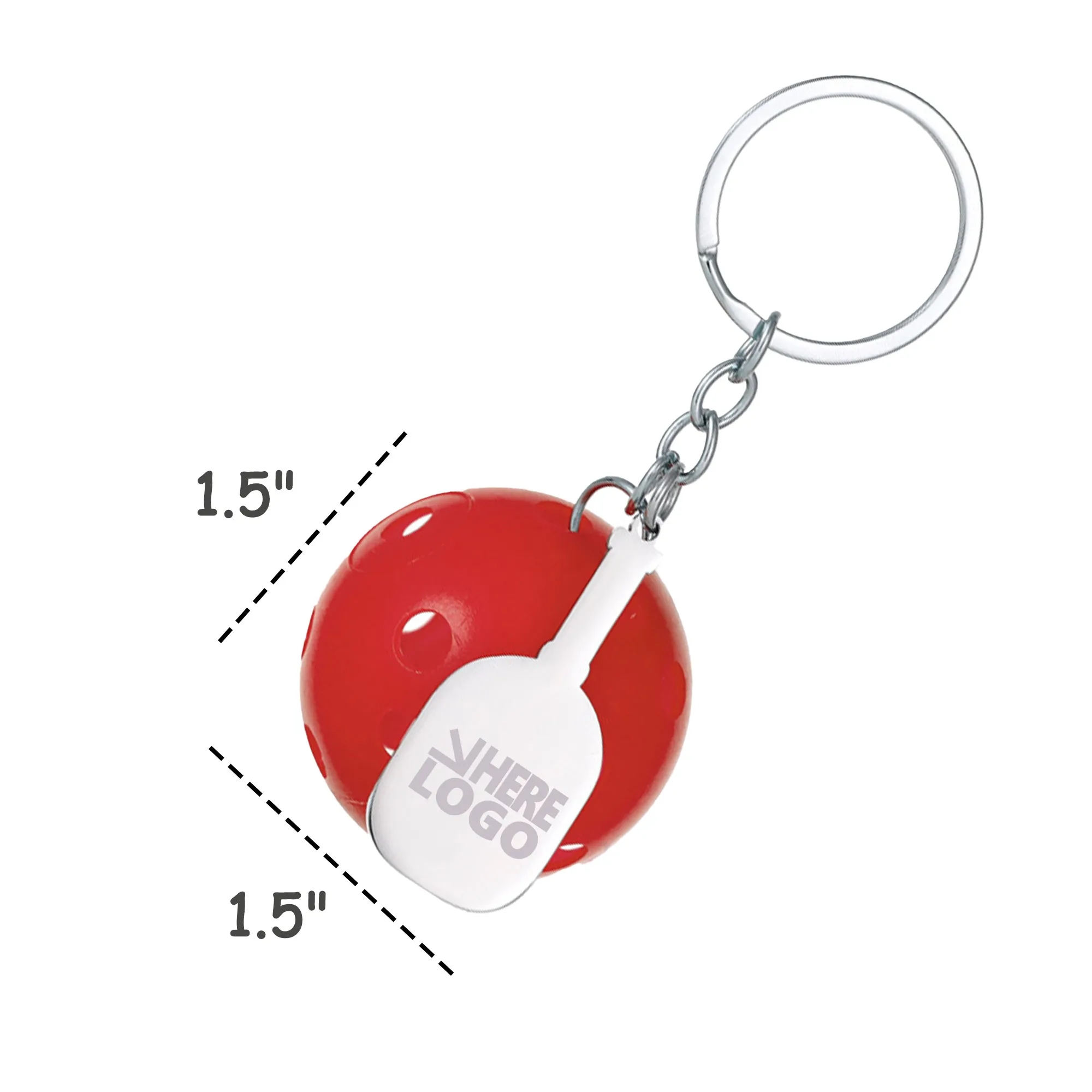 MOQ 20 Pickleball Set Keychain Sports Theme 1