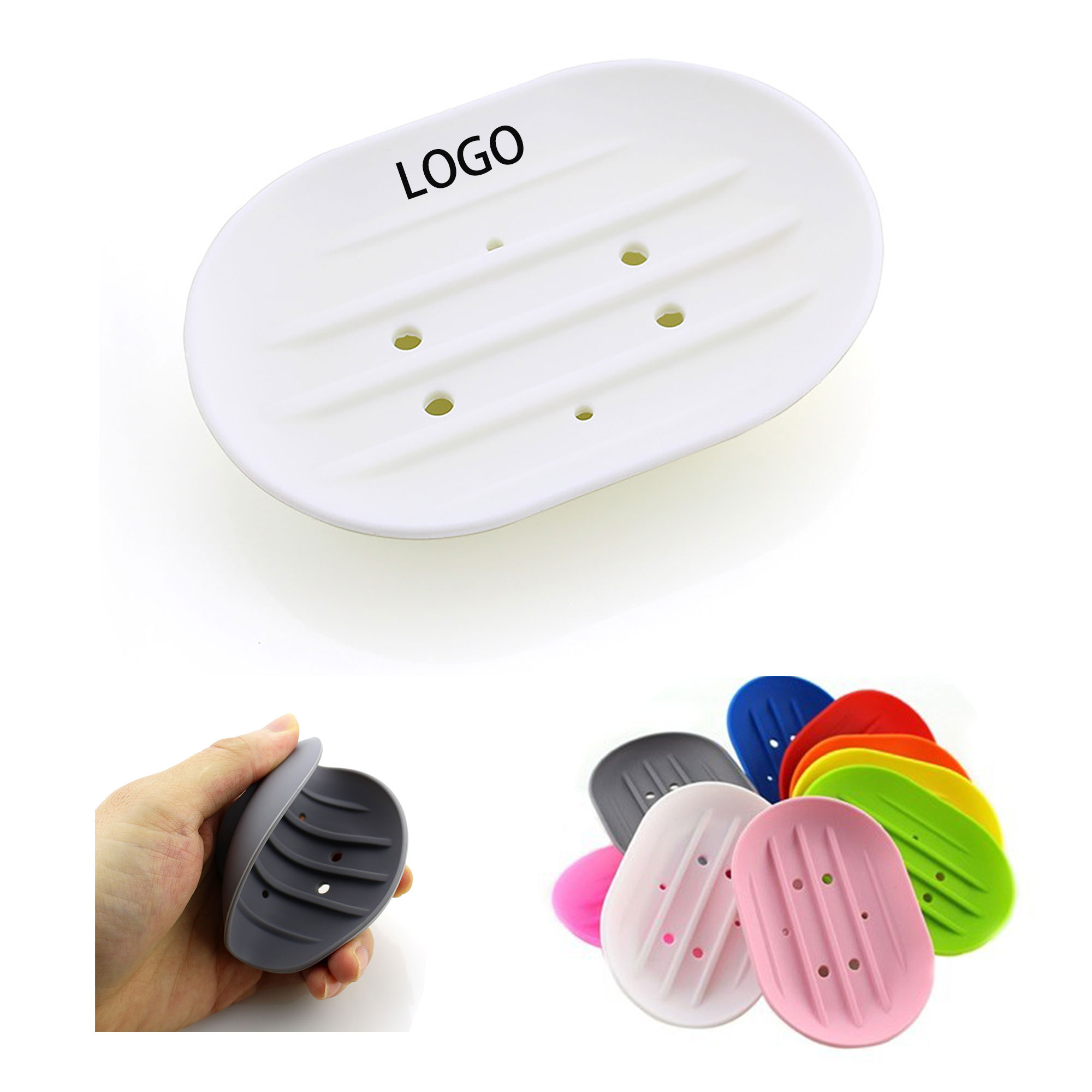Silicone Self Draining Soap Holder 2