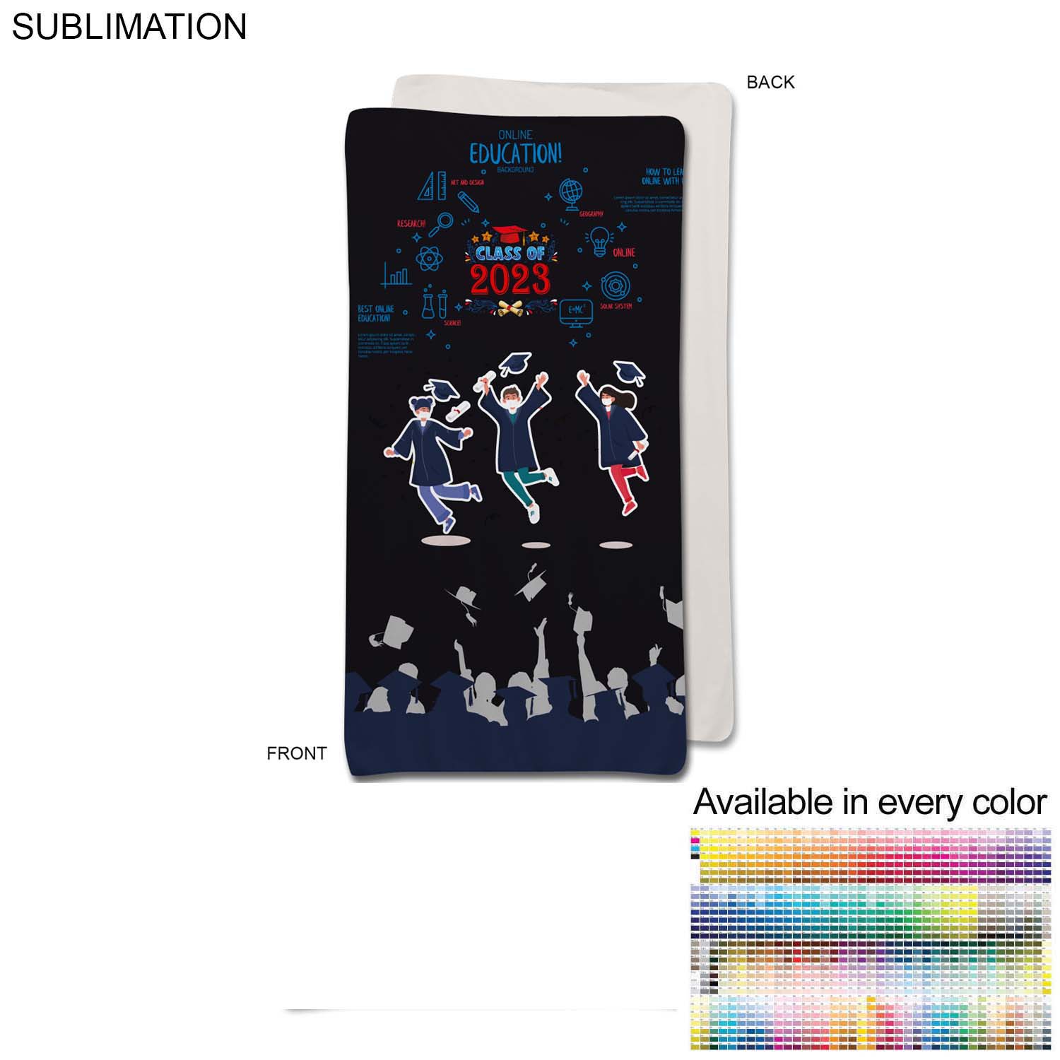 Graduation Blanket in Ultra Soft and Smooth Microfleece, 30x60, Stadium size, Sublimated 6