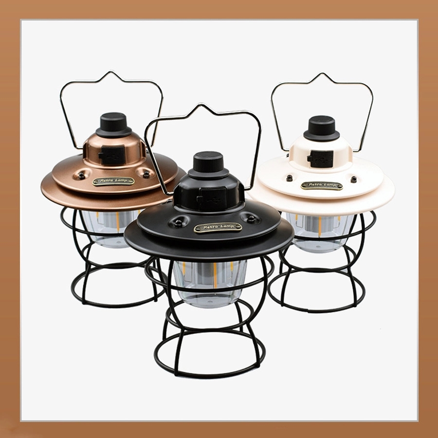 Retro Outdoor Camping Light & Picnic Lantern with Power Bank 7