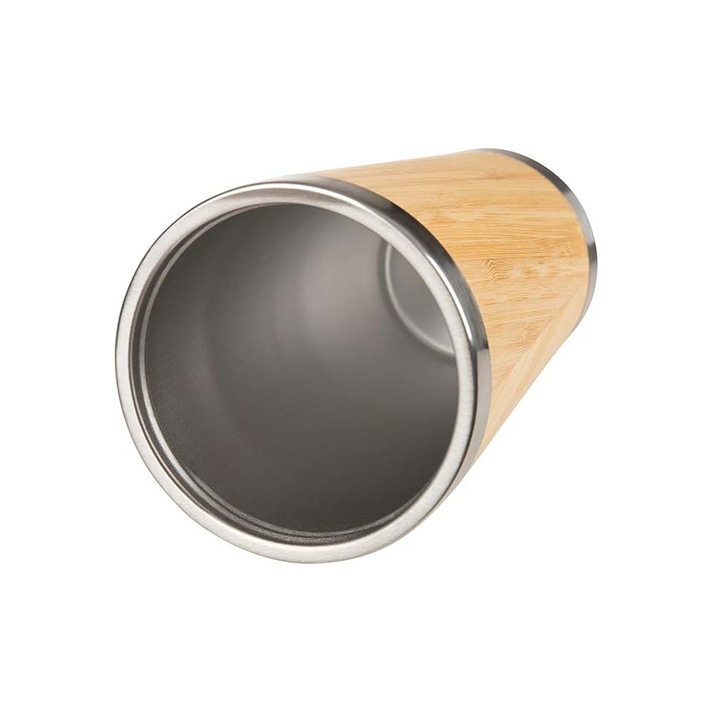 16oz Stainless Steel Bamboo Travel Insulated Mug 3