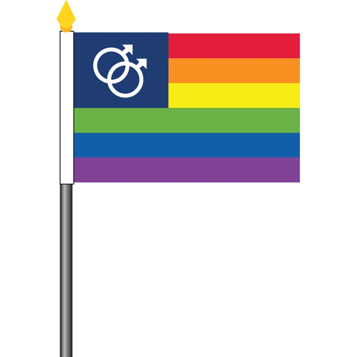 Double USA Mars Stick Flag 2