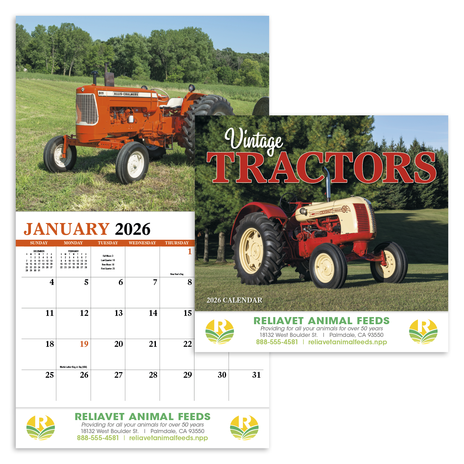 HotLine® Products Vintage Tractors Appointment Calendar - Stapled 18