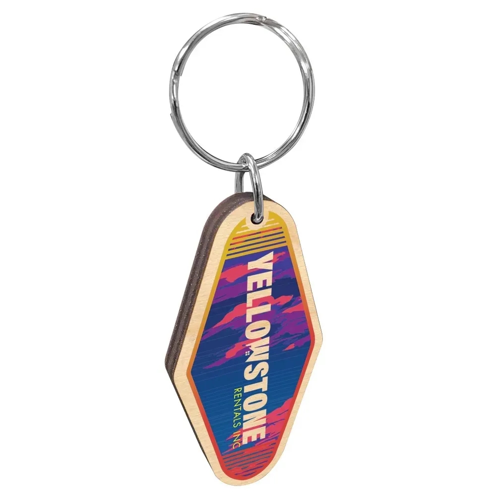Vintage Birch Motel Keychain Hotel Key Tag 11