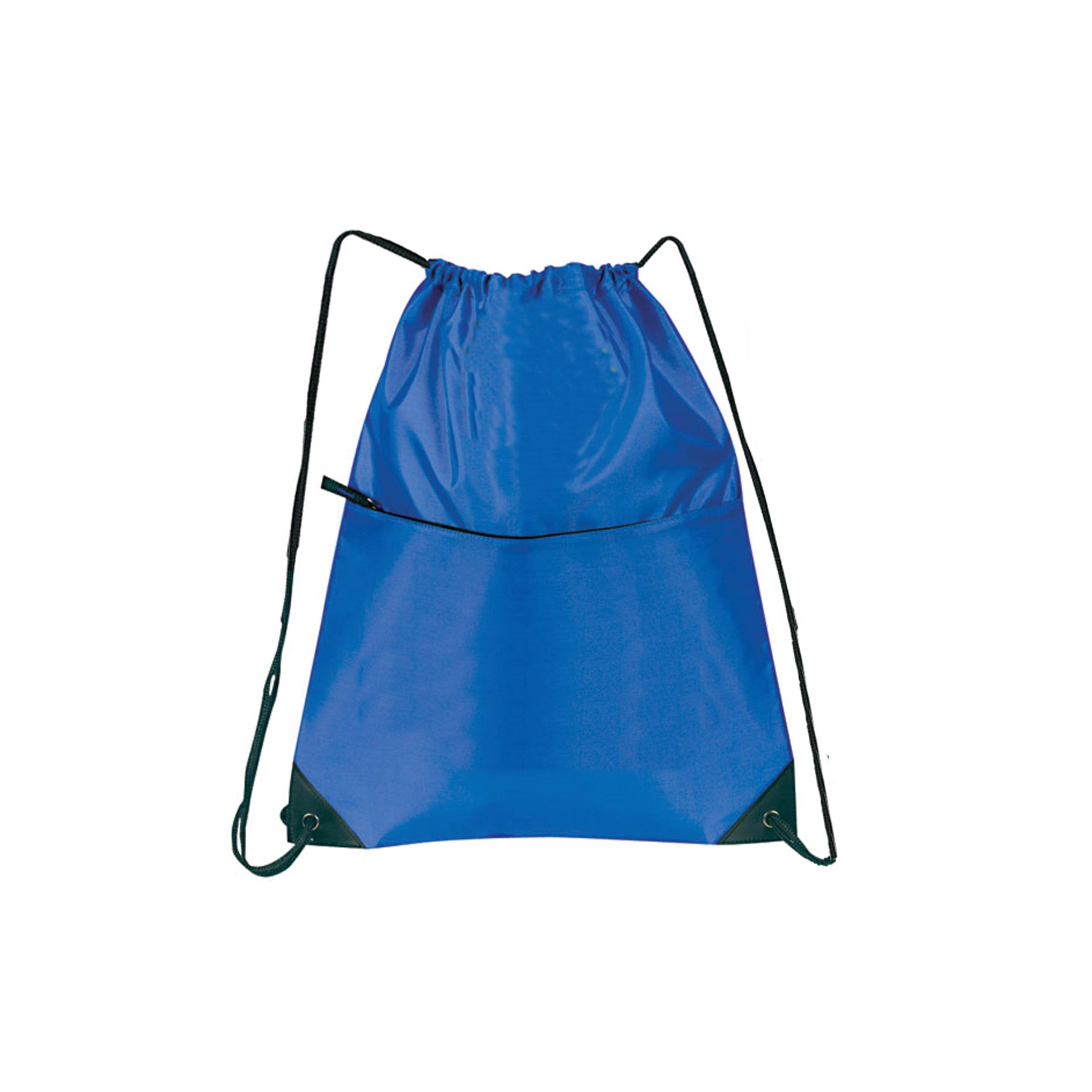 210D Nylon Zippered Drawstring Backpack 10
