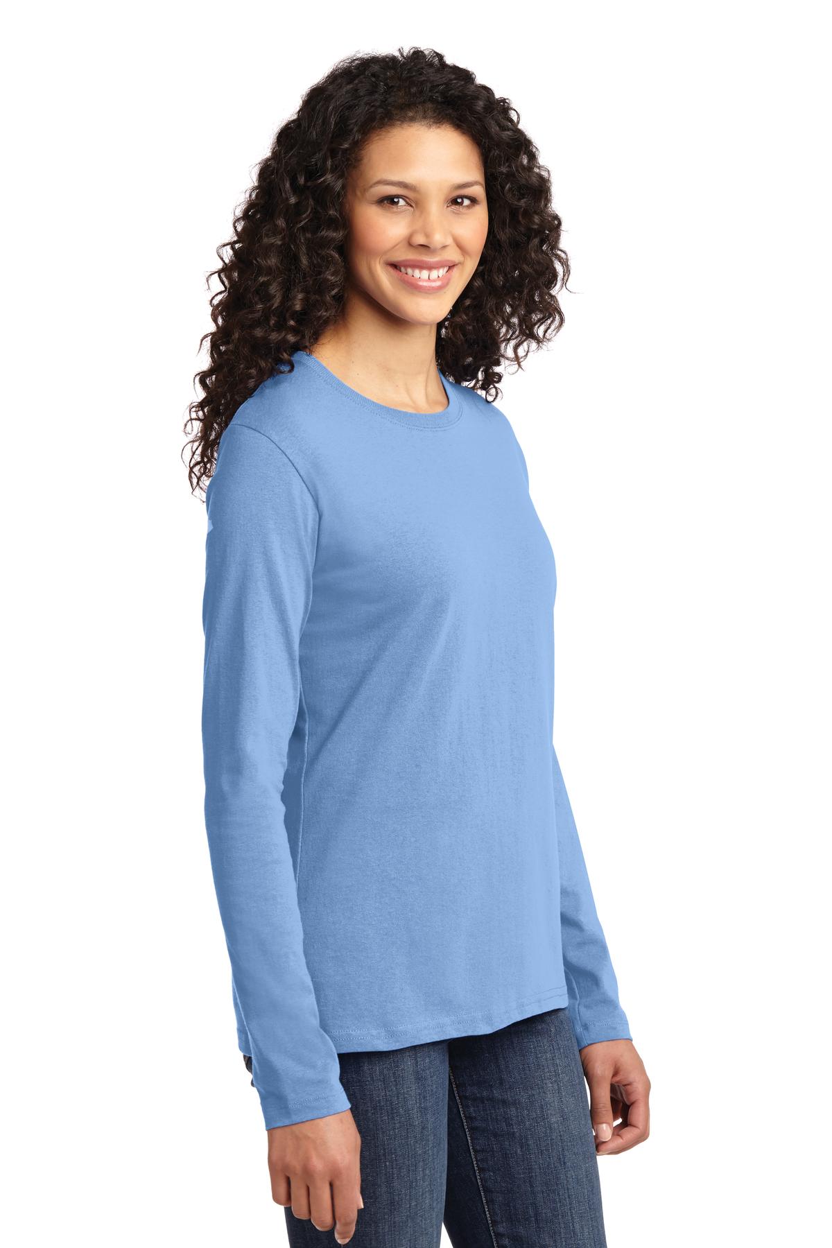 Port & Co Women's Long Sleeve Core Cotton Tee. LPC54LS 50