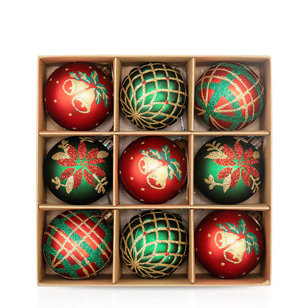 Christmas Tree 9pcs 6cm Colored Balls 4