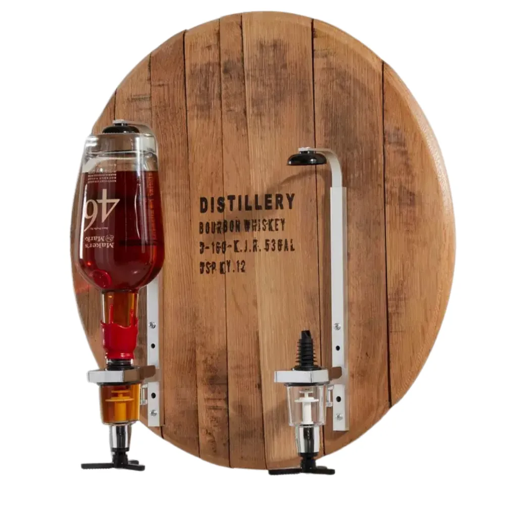 Barrel Head Sign Double Liquor Dispenser 8