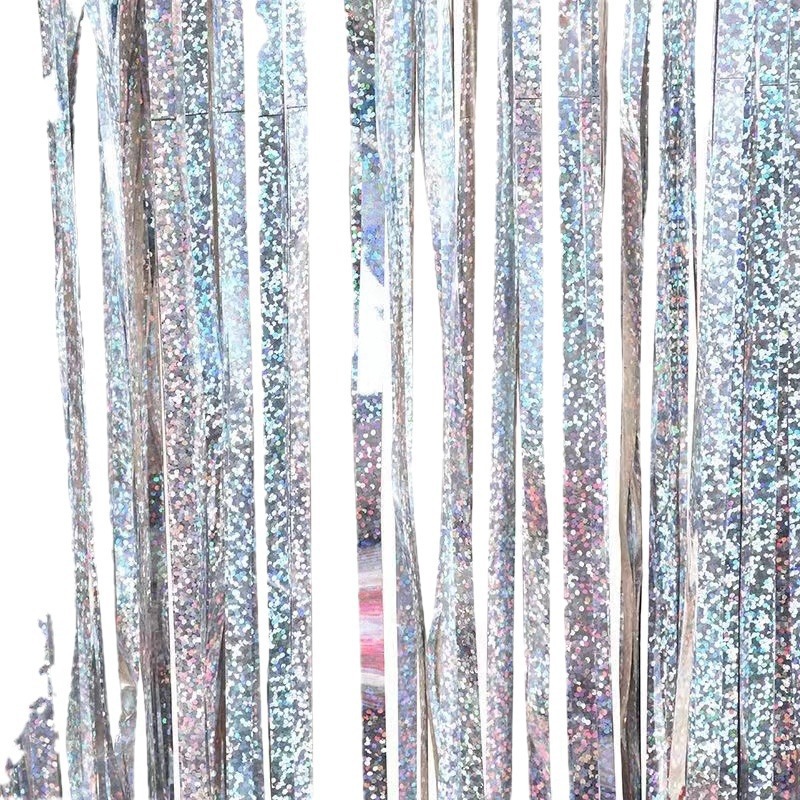Party Backdrop Christmas Decorations Foil Fringe Backdrop Curtains 14