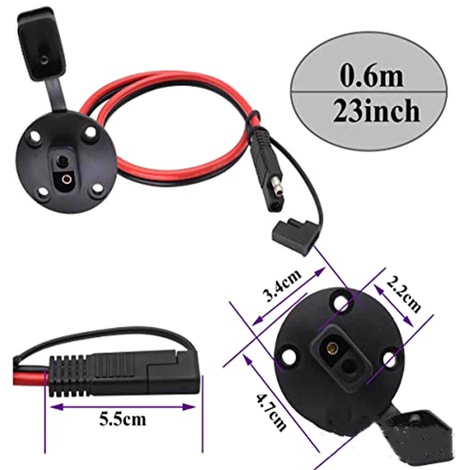 Car Plug Extension Cord with LED Light 5