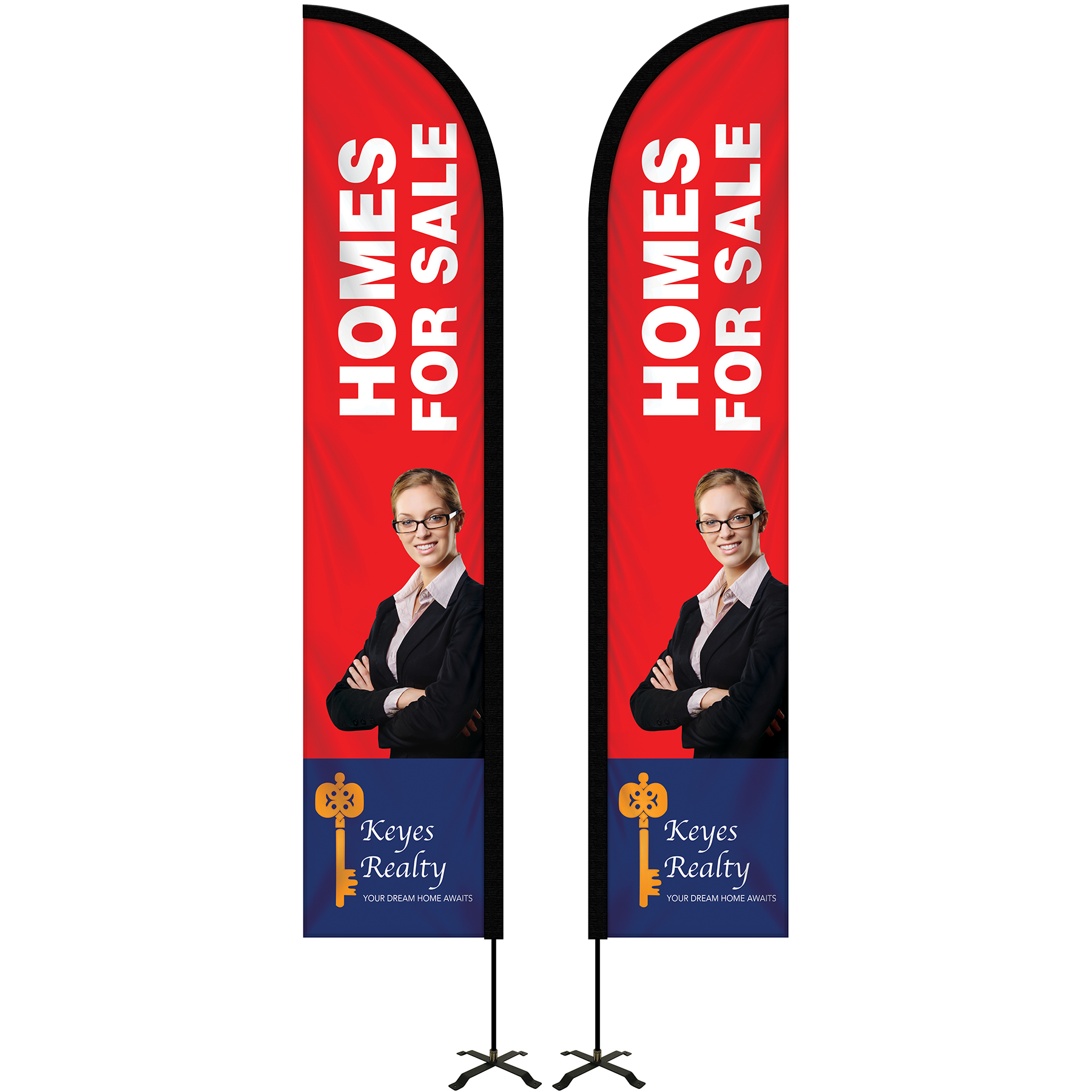 10' Portable Double Sided Half Drop Kit w/ Cross Base 2