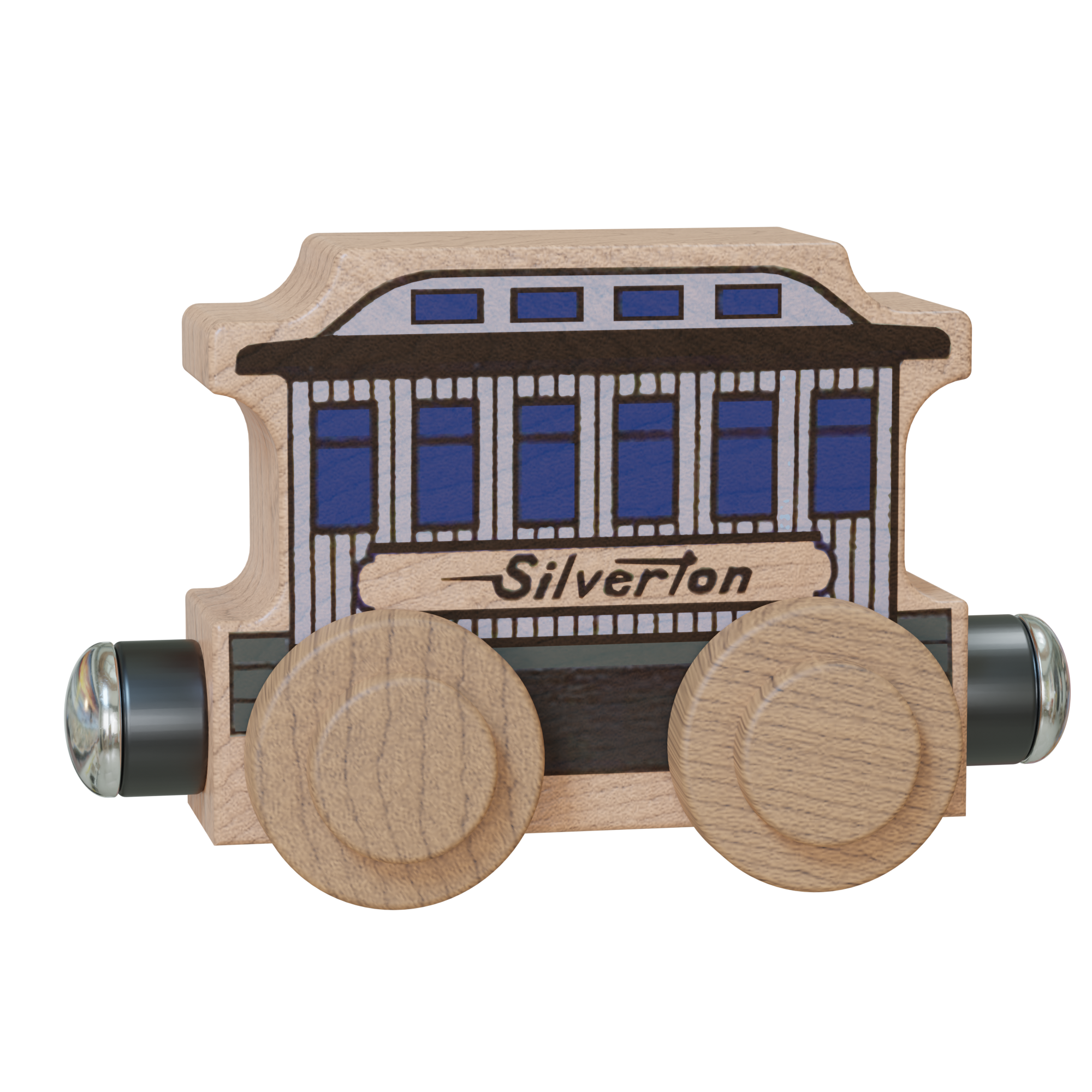 Wood Train Timber BoxCar IMPRINT 2