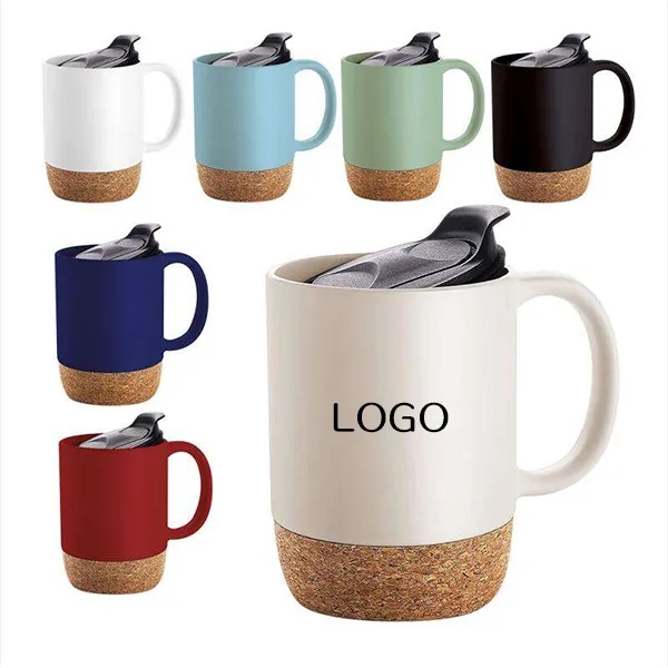13 oz Ceramic Mug with Cork Base 2