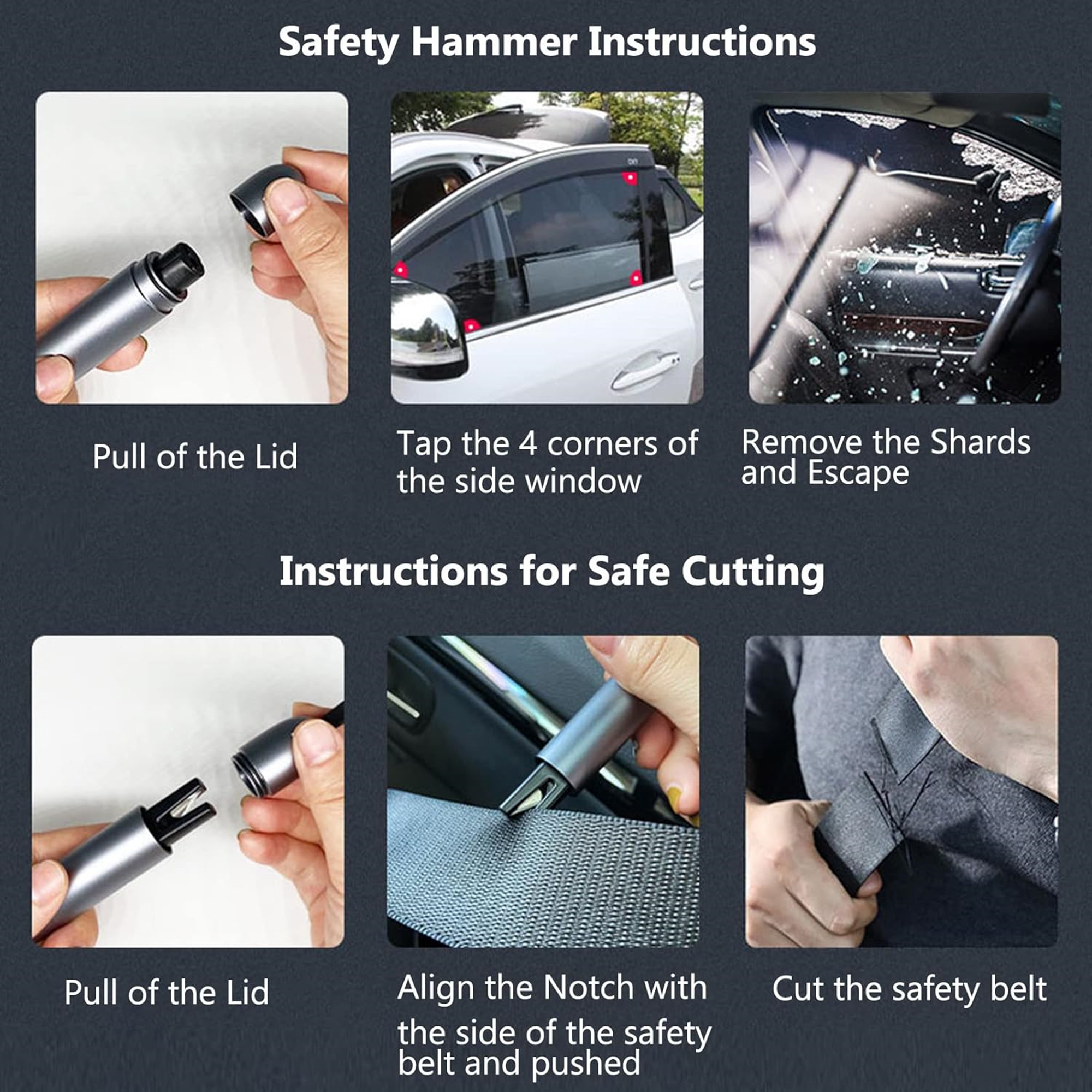 2-in-1 Car Emergency Escape Tool 3