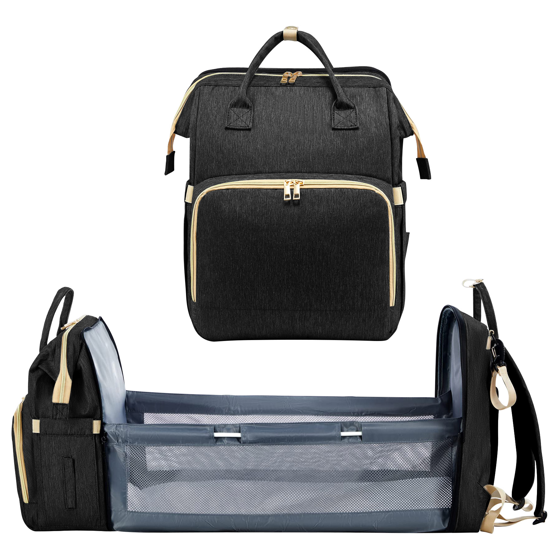 Outdoor Foldable Baby Diaper Mommy Backpack 3