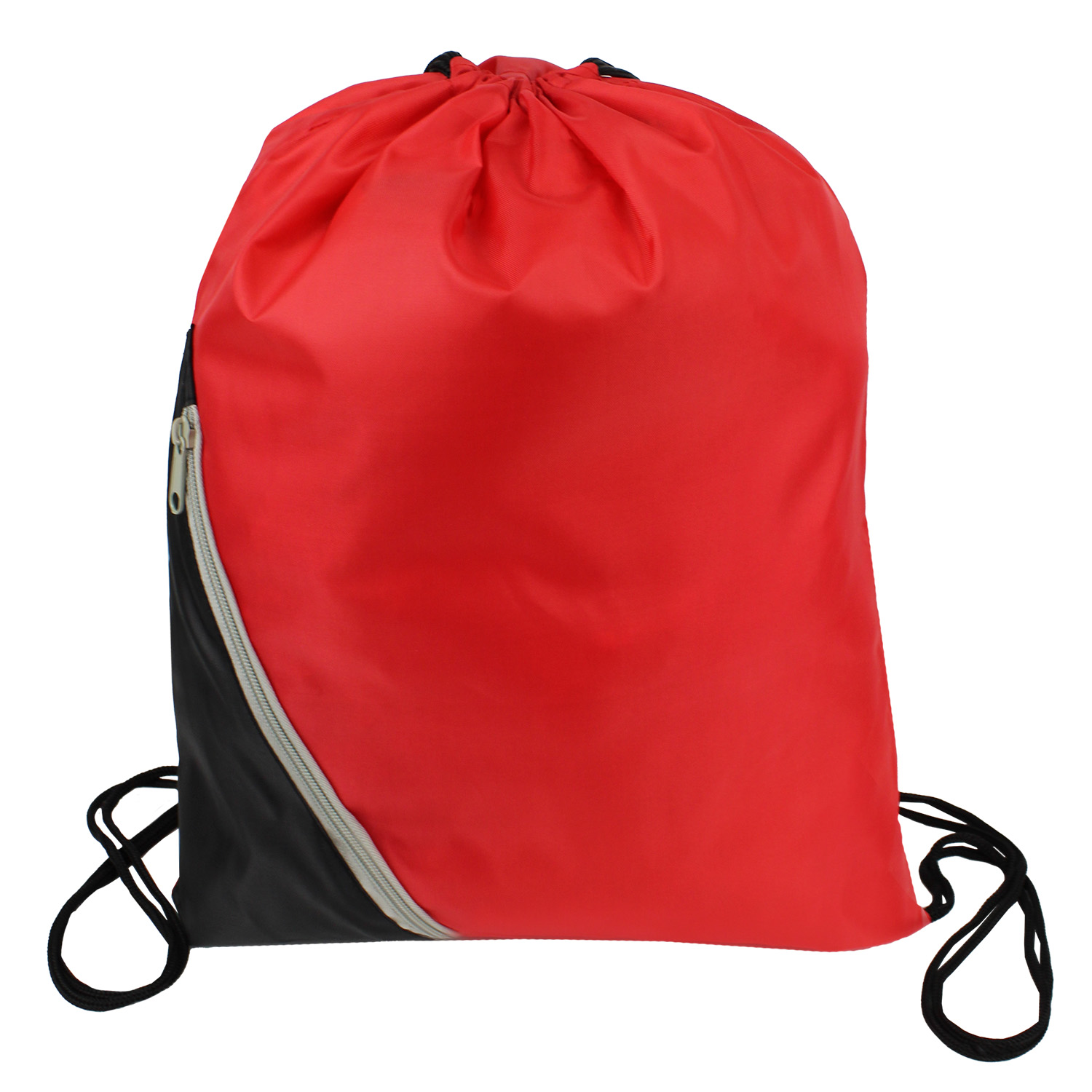 Zipper Pocket Drawstring Backpack