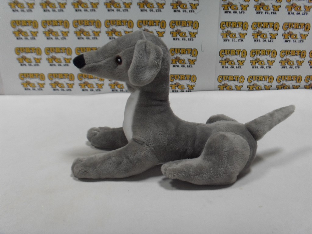 8" Beanie Dog- Gray Greyhound 4