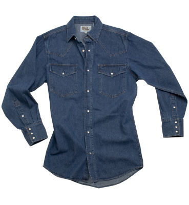 ELY Long Sleeve Denim Western Shirt 2