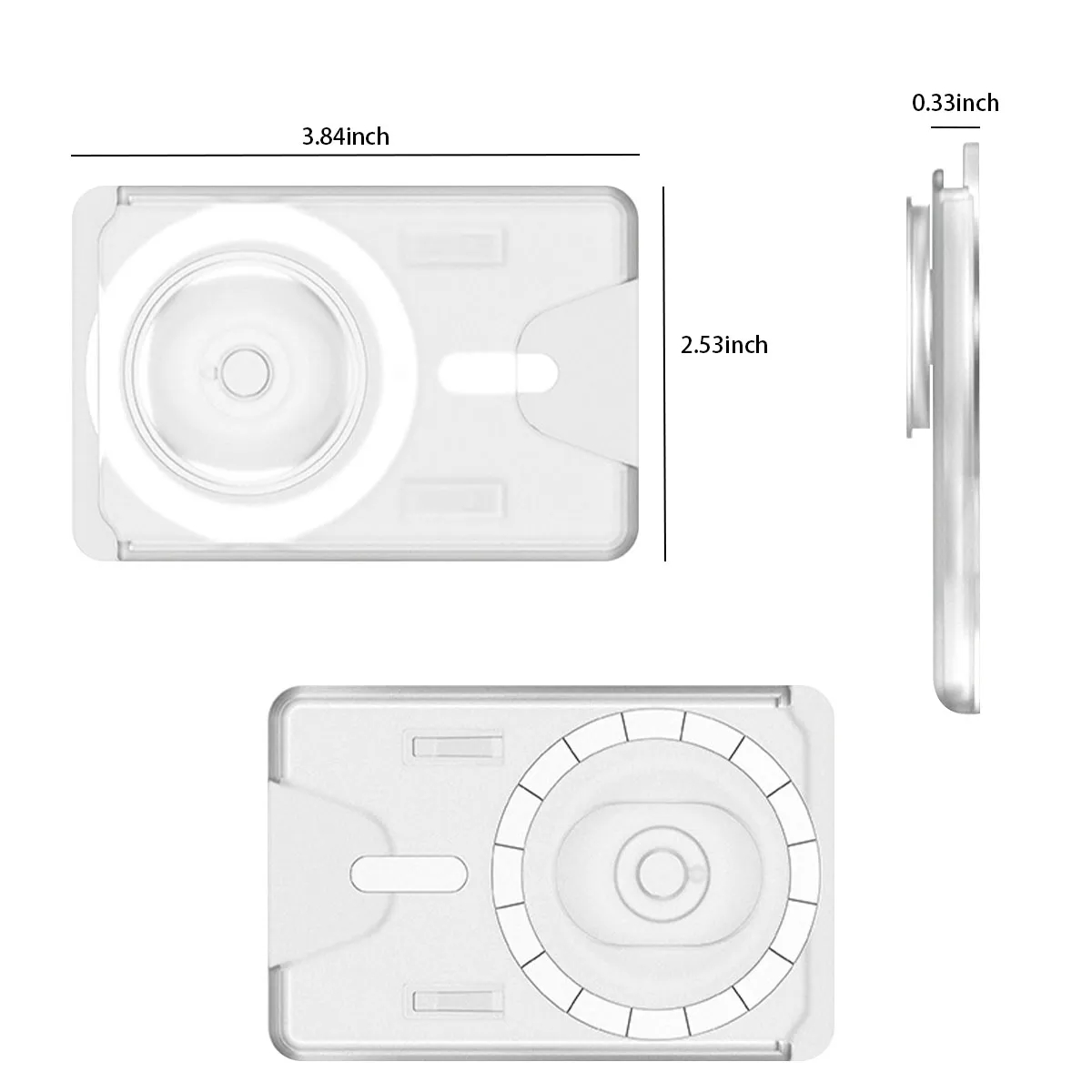 Magnetic Wallet Card Holder with Collapsible Phone Grip 3