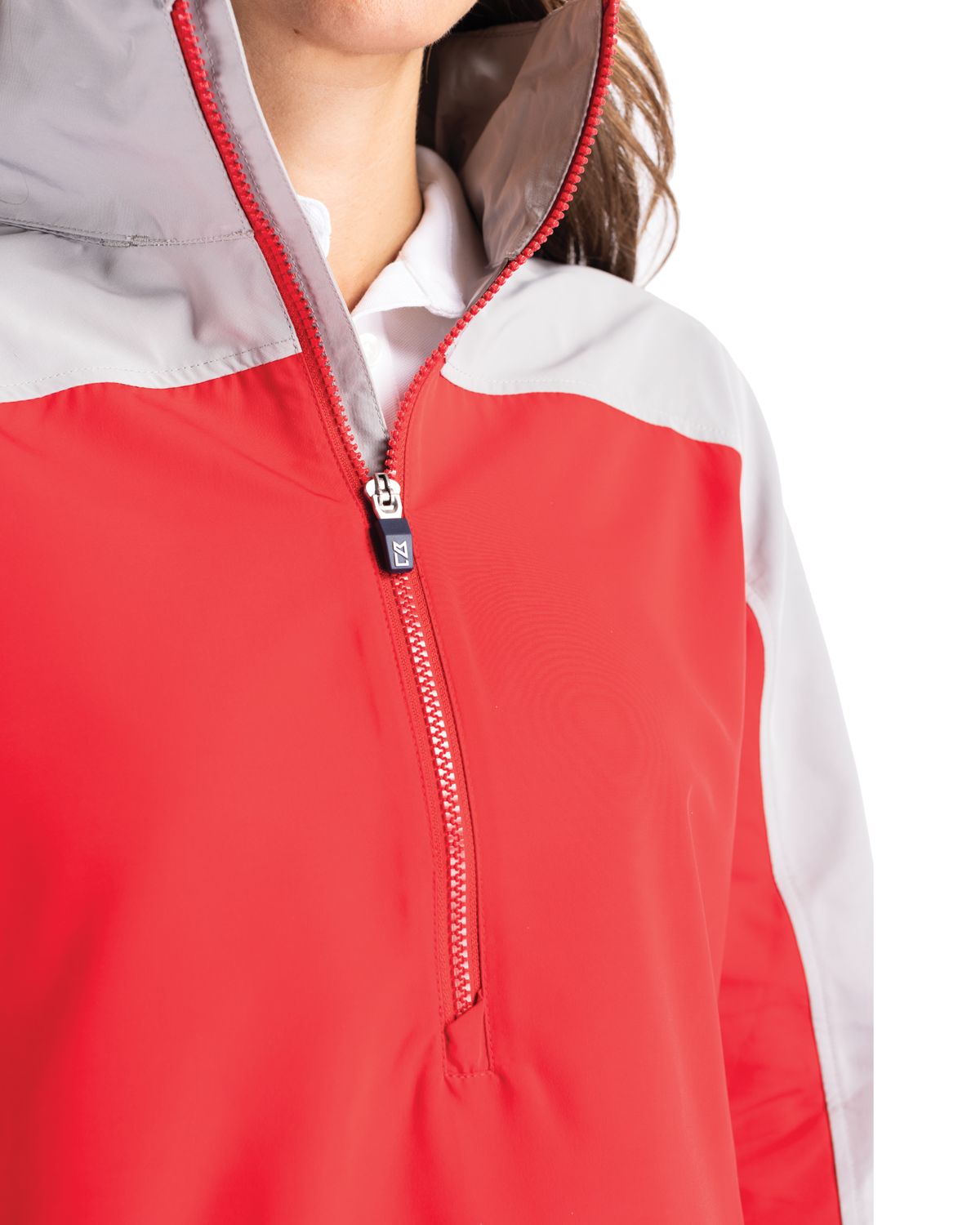 Cutter & Buck Charter Recycled Packable Womens Half Zip Anorak Jacket? 56