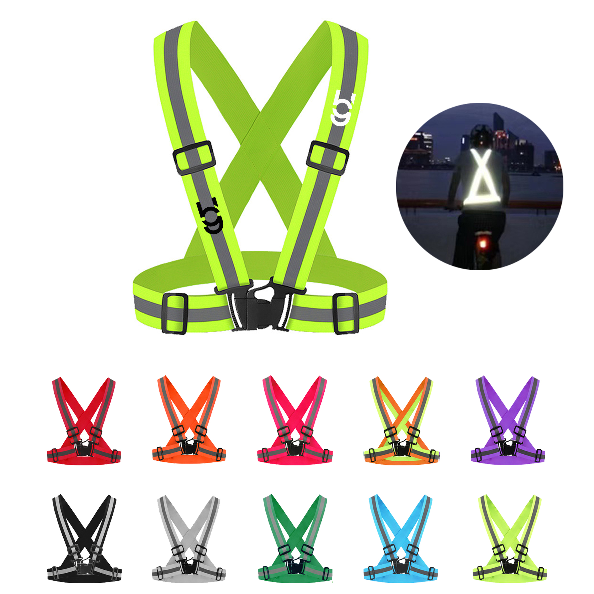 Adjustable High-Visibility Reflective Safety Vest 1