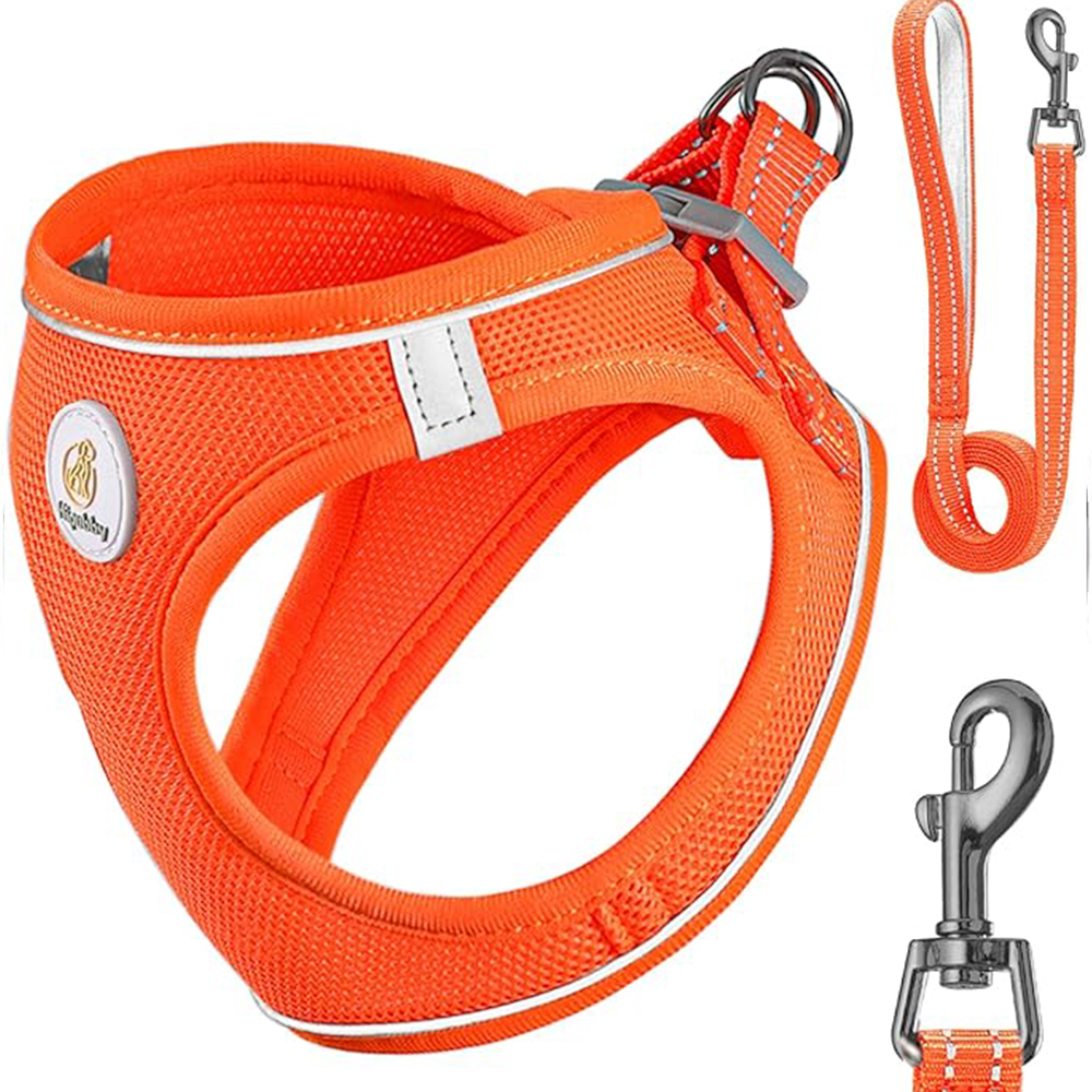 Pet harness, breathable mesh walk-in vest 1