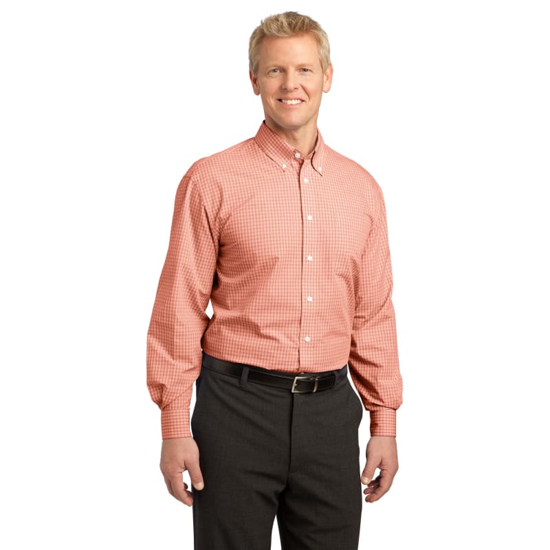 Port Authority Plaid Pattern Easy Care Shirt. 1