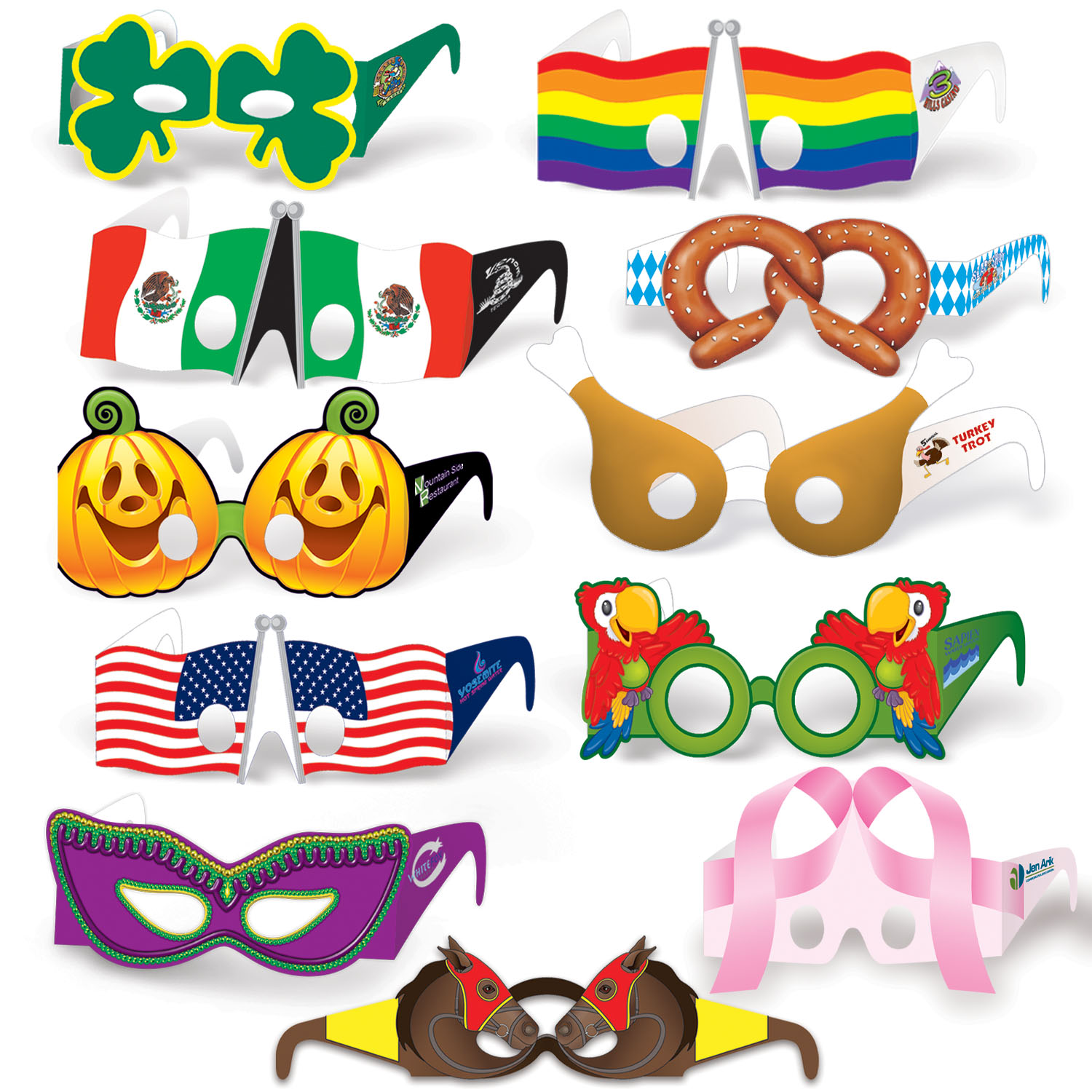 Custom Imprinted Paper Eyeglasses