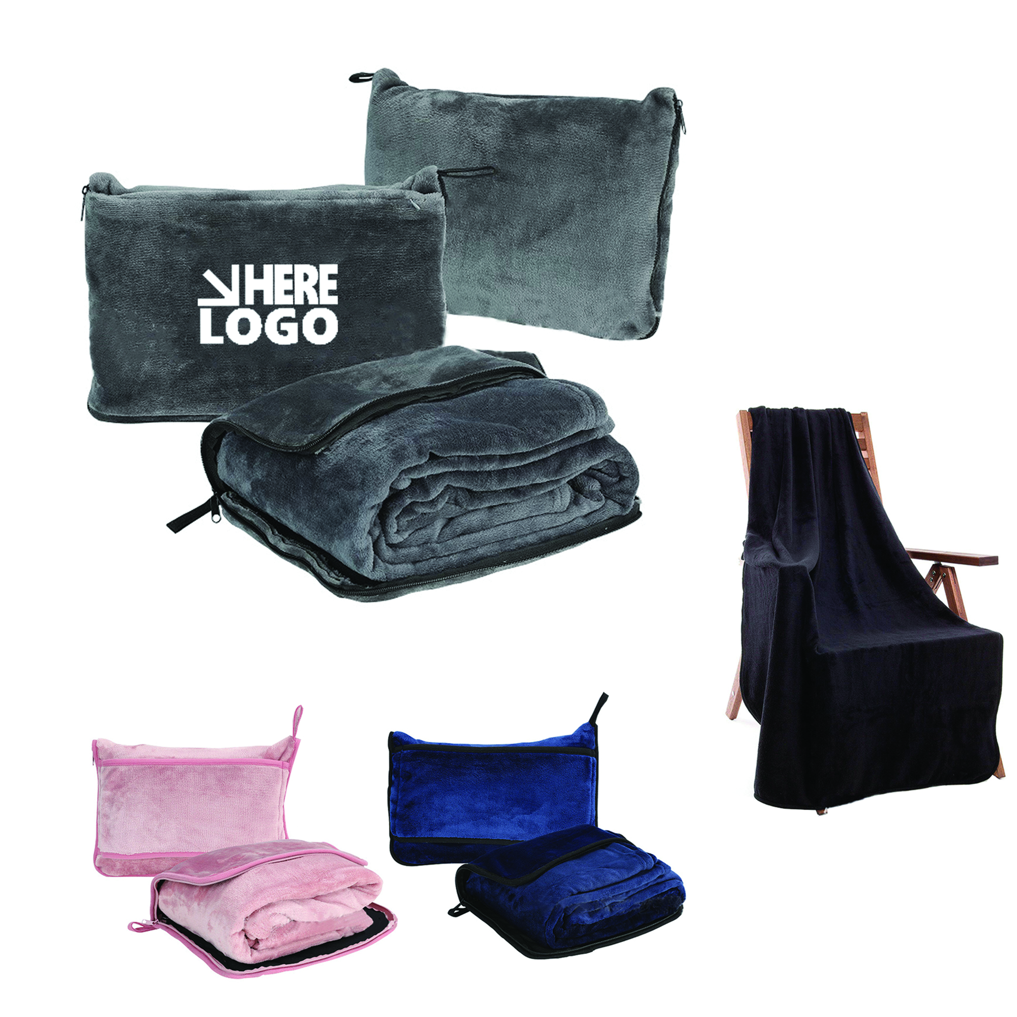 Portable Fleece Travel Blanket 2