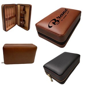 Premium Leather Cigar Travel Humidor Case 13