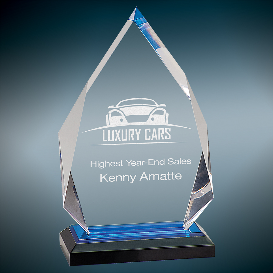 5.25" x 8.75" Blue Diamond Impress Award 1