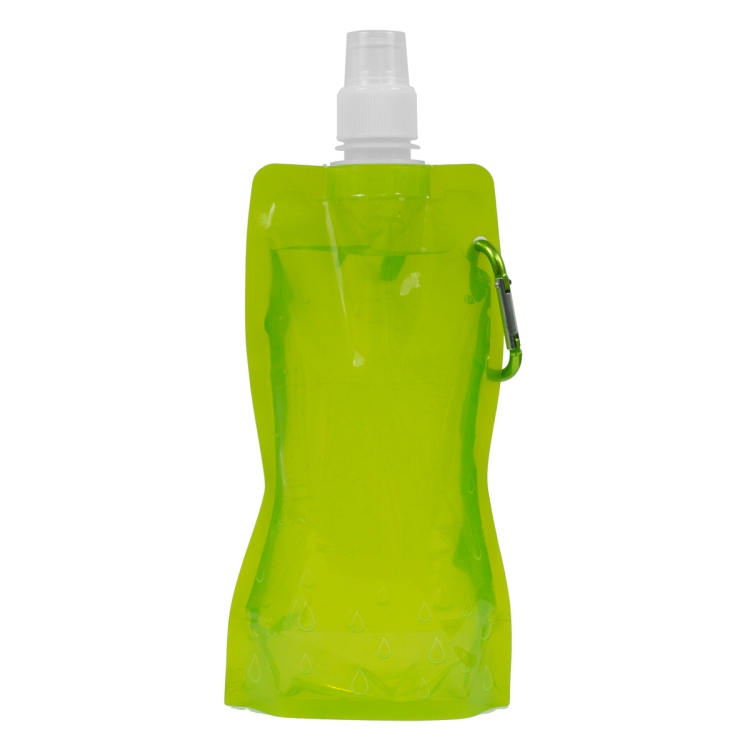 "Roll Up" 18 oz Foldable and Reusable Water Bottle with Matching Carabiner 40